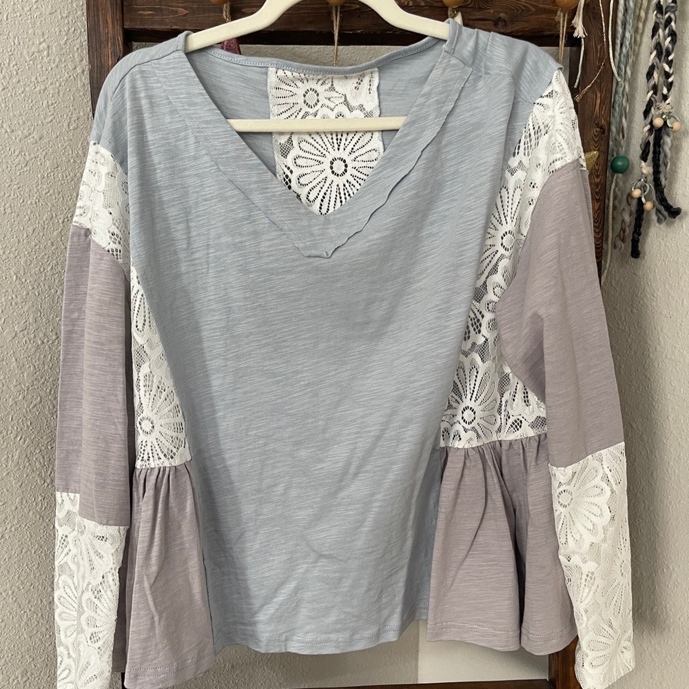 Elegant Lace Patchwork Women's Top